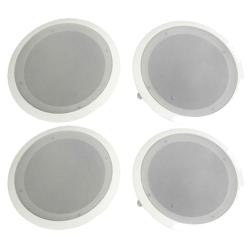 Pyle Home PDIC Series 8" 250W Round Flush Mount Wall Ceiling Speakers (4 Pack) - VMInnovations