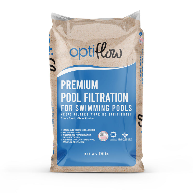 OptiFlow 50Lb Premium Pool Filtration Angular Sand w/Pure Silica Formula, 2 Pack