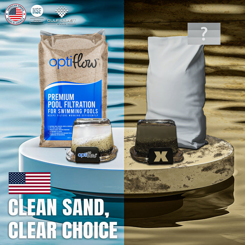 OptiFlow 50Lb Premium Pool Filtration Angular Sand w/Pure Silica Formula, 2 Pack