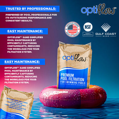 OptiFlow 50Lb Premium Pool Filtration Angular Sand w/Pure Silica Formula, 2 Pack