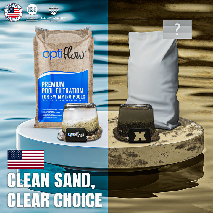 OptiFlow 50Lb Premium Pool Filtration Angular Sand w/Pure Silica Formula, 4 Pack