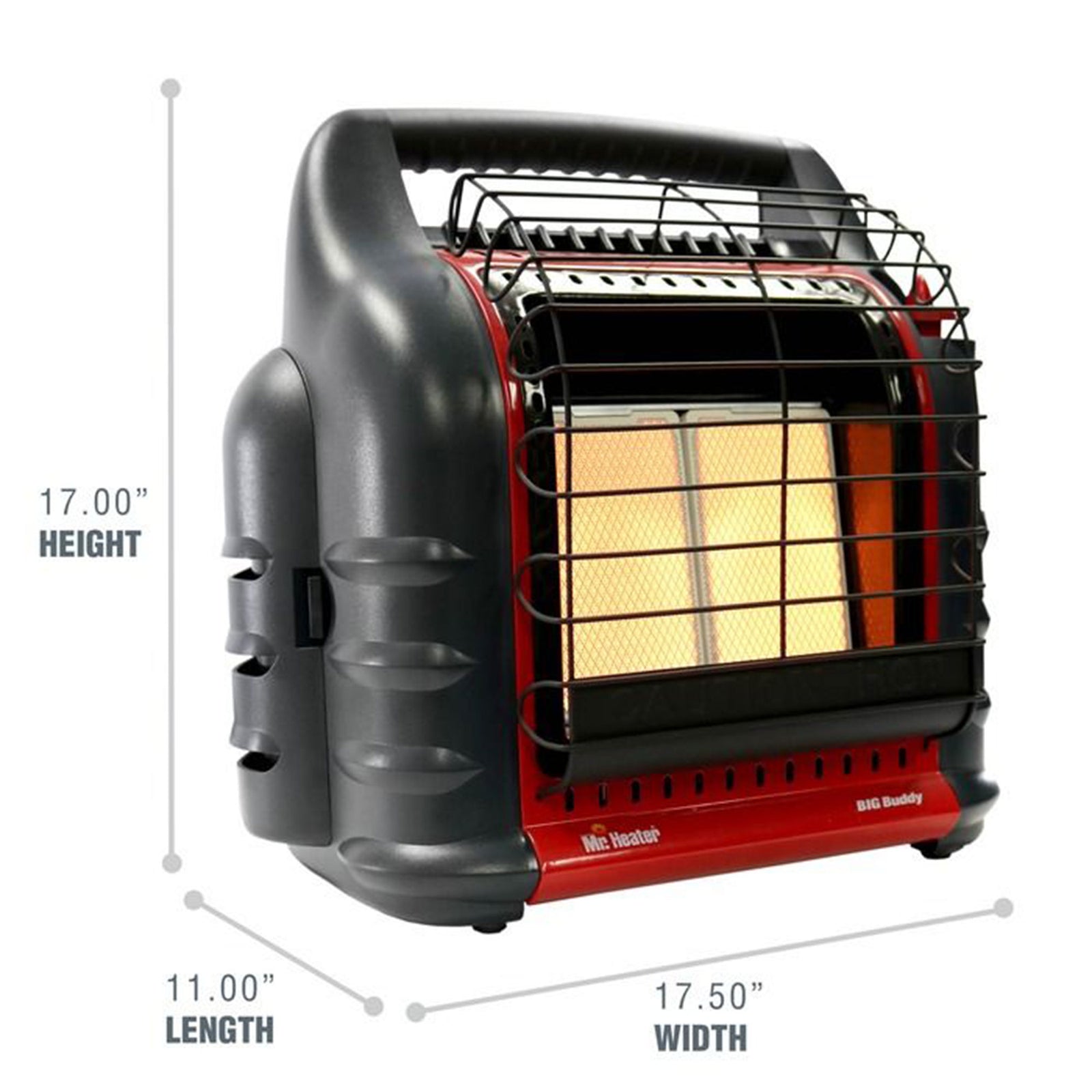Mr. Heater Big Buddy 4,000 to 18,000 BTU 3 Setting Portable LP Gas Heater Unit - VMInnovations