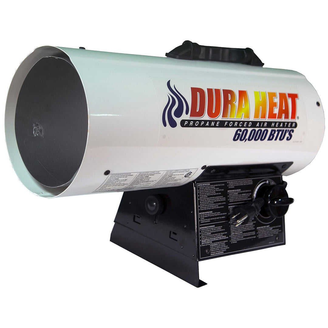 Dura Heat 60,000 BTU Auto Shut Off Portable Propane Heater for 1,500 Square Feet - VMInnovations