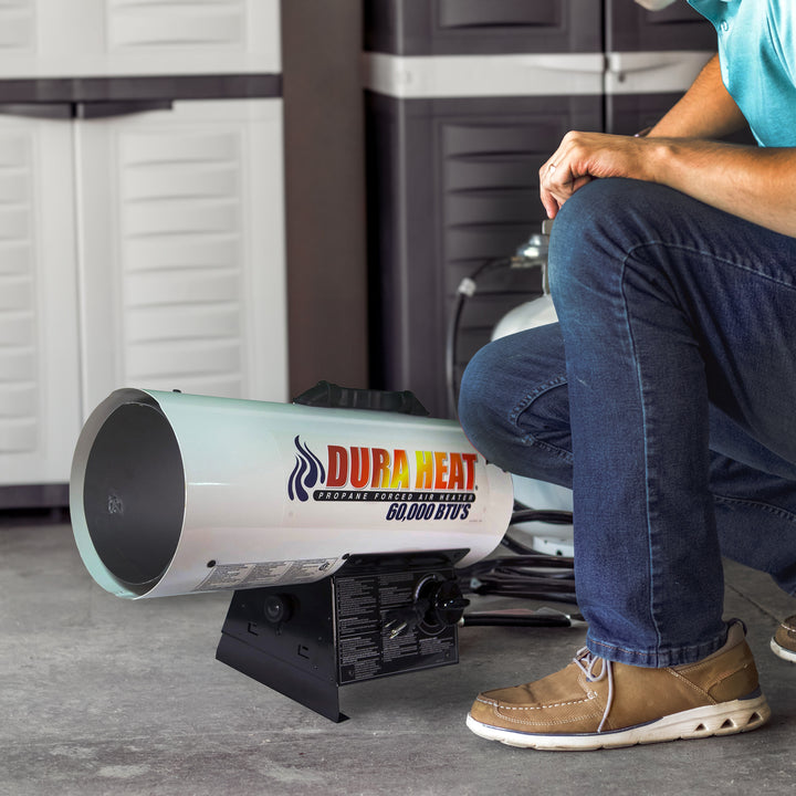 Dura Heat 60,000 BTU Auto Shut Off Portable Propane Heater for 1,500 Square Feet - VMInnovations