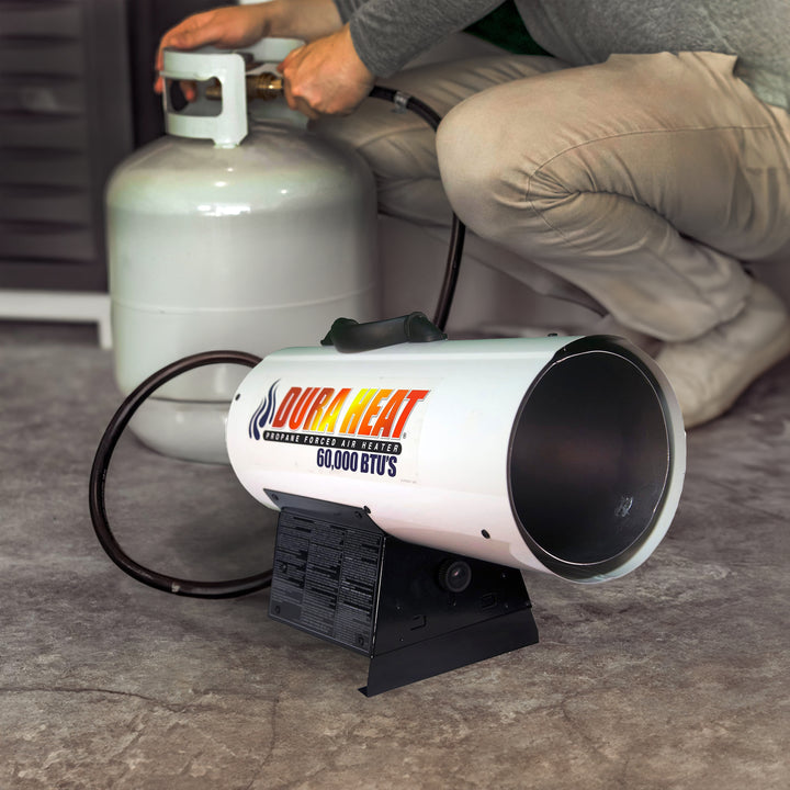 Dura Heat 60,000 BTU Auto Shut Off Portable Propane Heater for 1,500 Square Feet - VMInnovations