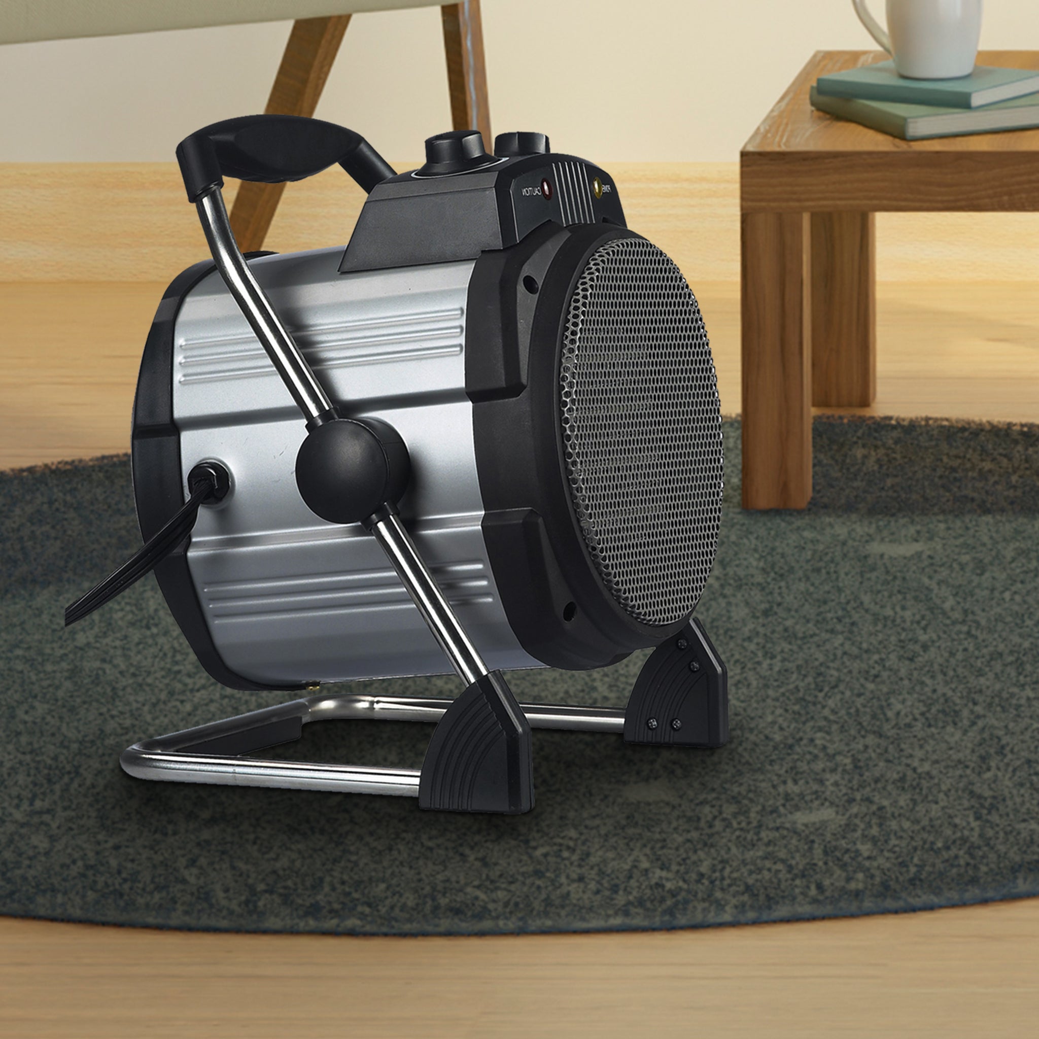 Geneva Portable Ceramic Heater 3 Setting Adjustable Thermostat Fan (Open Box) - VMInnovations