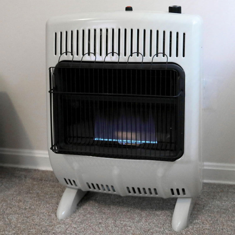 Mr. Heater 20,000 BTU Blue Flame Vent-Free Wall Heater, Covers 700 Sq. Ft, White