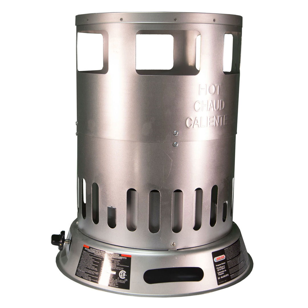 Dura Heat Portable 80000 BTU Convection Style LP Gas Heater, 2000 Sq Ft Coverage - VMInnovations