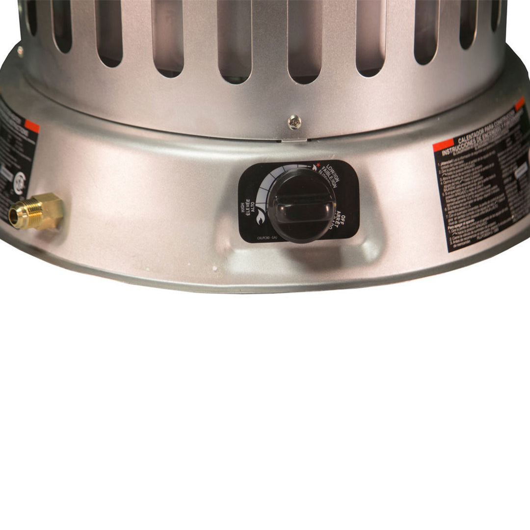 Dura Heat Portable 80000 BTU Convection Style LP Gas Heater, 2000 Sq Ft Coverage - VMInnovations