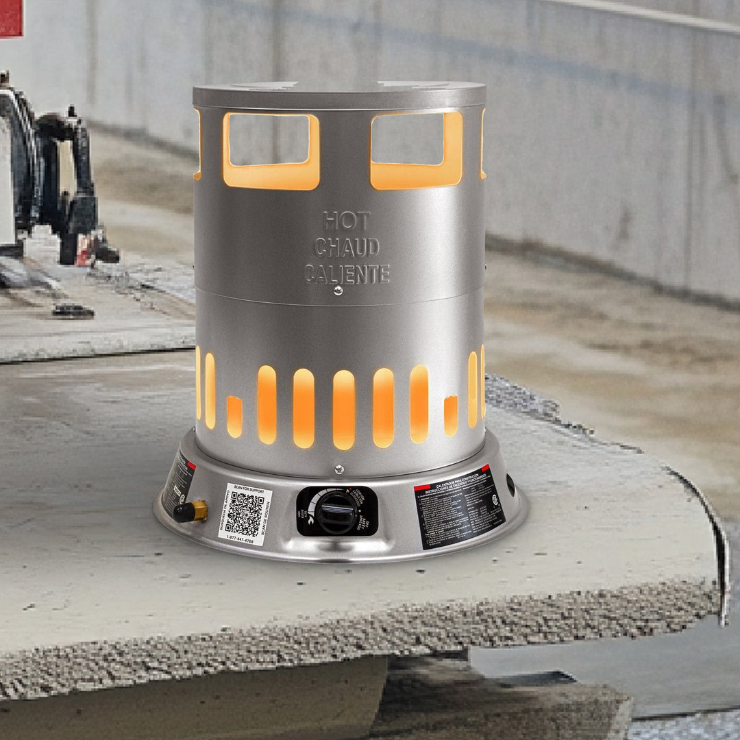 Dura Heat Portable 80000 BTU Convection Style LP Gas Heater, 2000 Sq Ft Coverage - VMInnovations