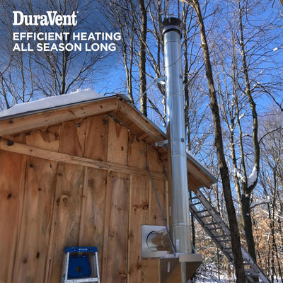 DuraVent DuraPlus Chimney Pipe, Stainless Steel, Double Wall, 6” x 24”(Open Box) - VMInnovations