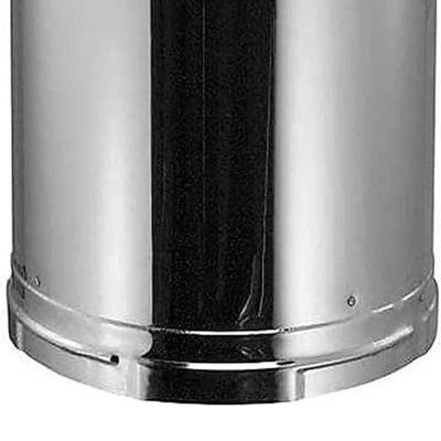 DuraVent DuraPlus Chimney Appliance Pipe, Stainless Steel, Double Wall, 6” x 24”