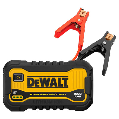 DEWALT 1600 Peak Amp Li-Po Battery Jump Power Starter, Portable Car Charger Set