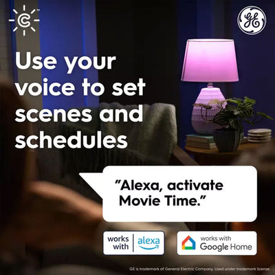 GE 2 Pack Cync Smart LED Light Strip with Voice and Out of Home Control, 80 In