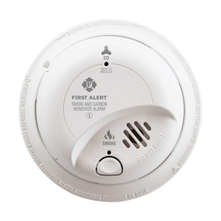 First Alert Smoke & Carbon Monoxide Alarm Detector w/9 Volt Battery, White(Used)