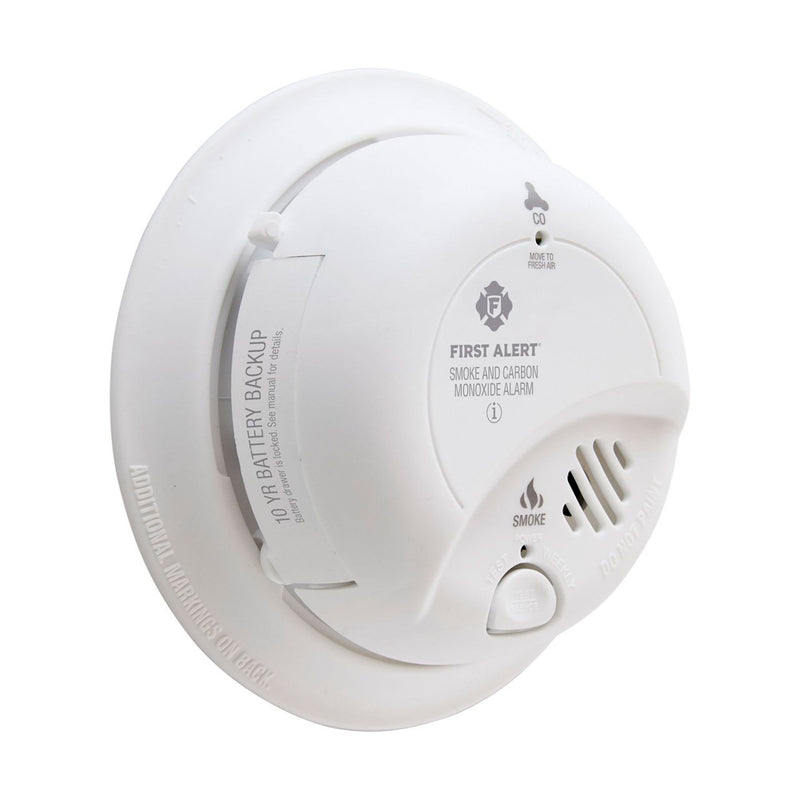 First Alert Smoke and Carbon Monoxide Alarm Detector with 9 Volt Battery, White