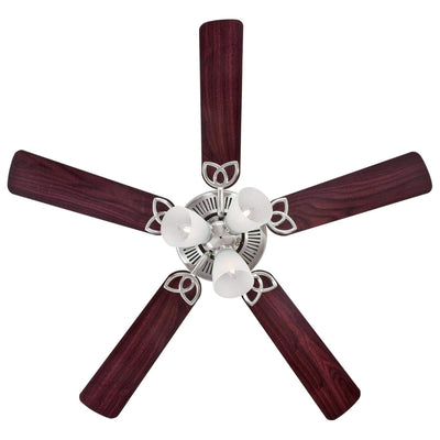 Westinghouse 2 Pack Vintage Ceiling Fan with Light Kit, 52 Inch, Brushed Nickel - VMInnovations