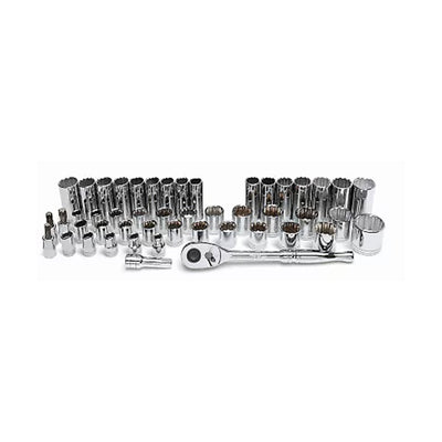 Master Mechanic 48 Piece SAE/Metric Socket Tool Set, 1/2 Inch Drive Ratchet Kit - VMInnovations
