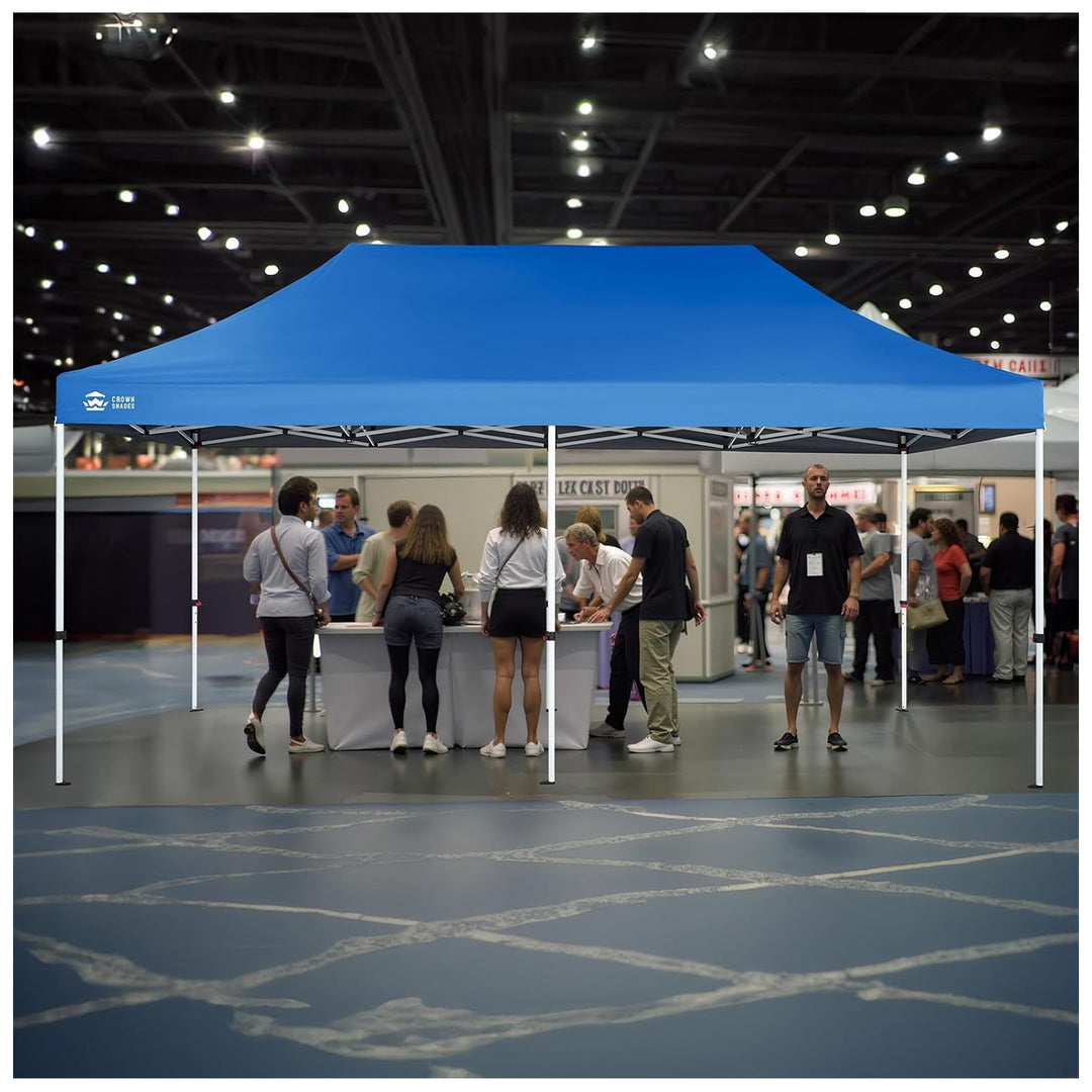 CROWN SHADES 10x20 Pop Up Canopy, Commercial Heavy Duty Tent, Blue (Used)
