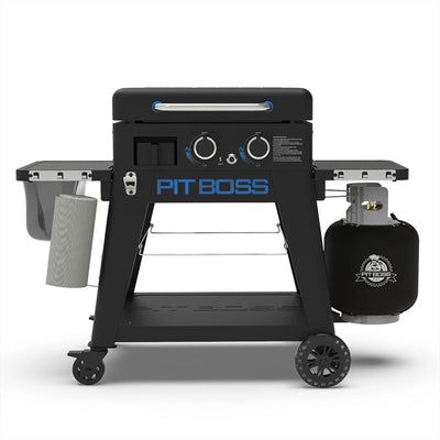 Pit Boss Ultimate LP Gas Lift Off Grill Griddle, 2 Burners, 26,000 BTU, Black - VMInnovations