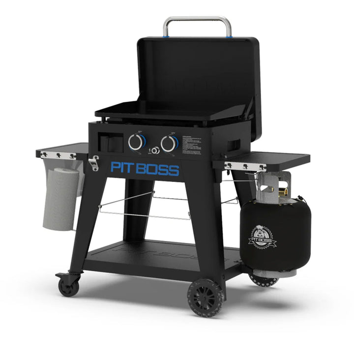 Pit Boss LP Gas Lift Off Grill Griddle, 2 Burners, 26,000 BTU, Black (Open Box)