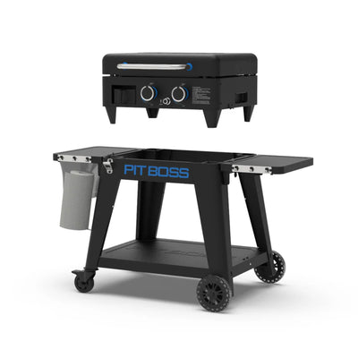 Pit Boss LP Gas Lift Off Grill Griddle, 2 Burners, 26,000 BTU, Black (Open Box) - VMInnovations