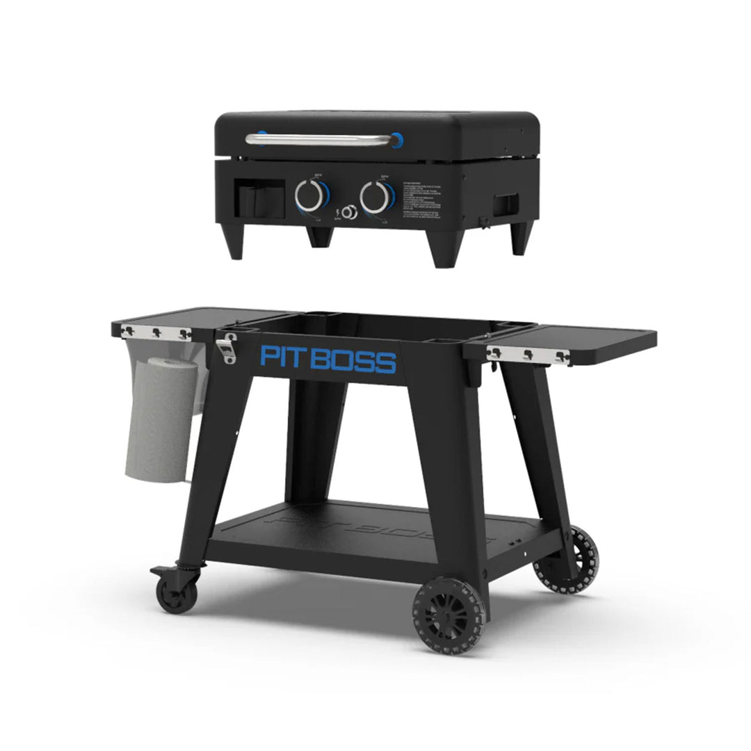 Pit Boss LP Gas Lift Off Grill Griddle, 2 Burners, 26,000 BTU, Black (Open Box)