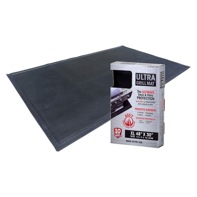 Diversitech Outdoor Gas Grill BBQ and Patio Fire Pit Mat, 48 x 30 Inches, Black - VMInnovations