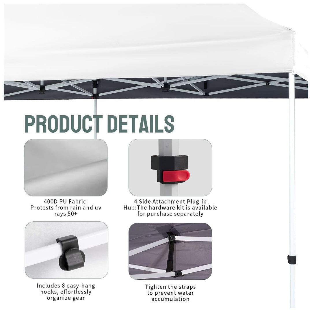 CROWN SHADES 10x20 Pop Up Canopy, Commercial Heavy Duty Tent for Events (Used)