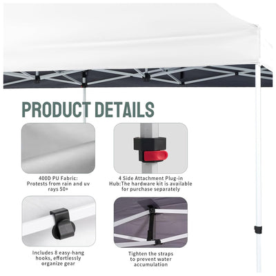 CROWN SHADES 10x20 Pop Up Canopy, Commercial Heavy Duty Tent for Events (Used) - VMInnovations