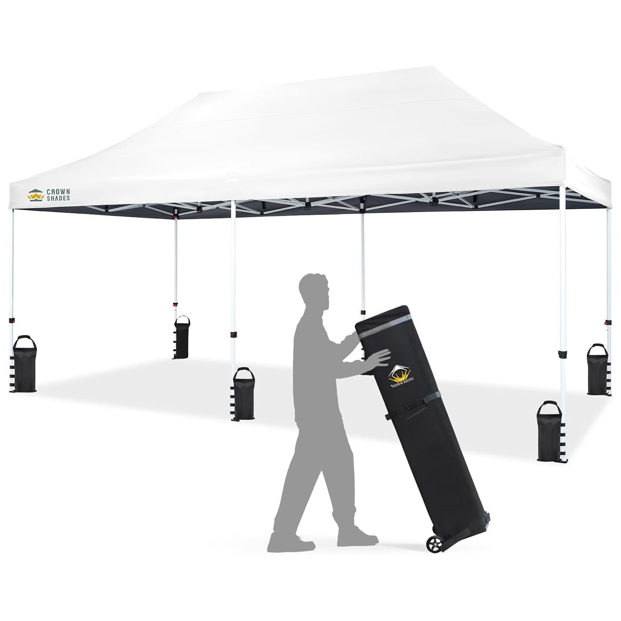 CROWN SHADES 10x20 Pop Up Canopy, Commercial Heavy Duty Tent for Events (Used) - VMInnovations