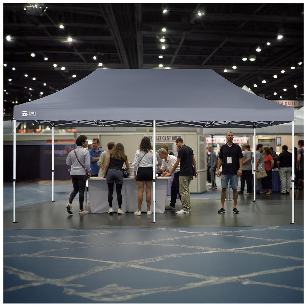 CROWN SHADES 10x20 Pop Up Canopy, Heavy Duty Tent for Events, Grey (Used)