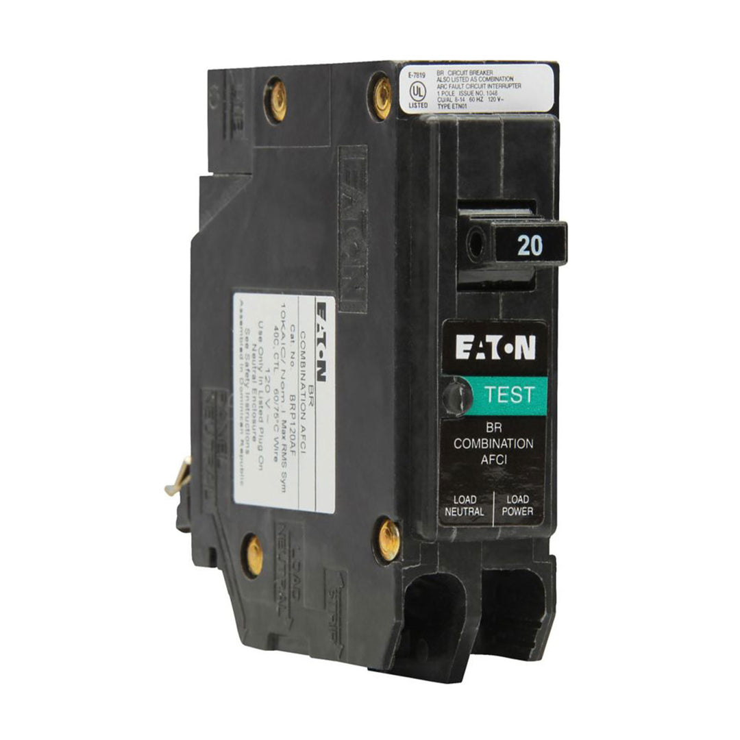 Eaton Breaker, 15 Amp, Arc Fault Protection, Single Pole, Type BR (Open Box)