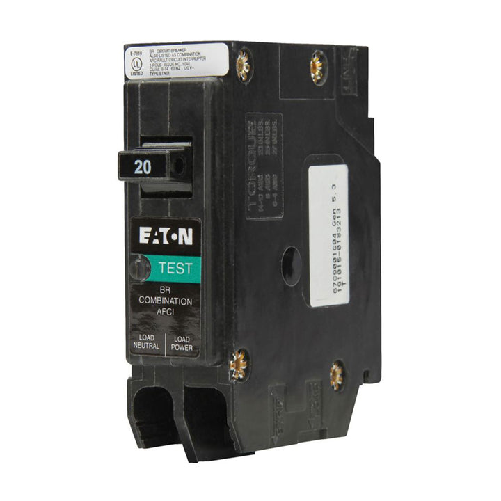 Eaton Breaker, 15 Amp, Arc Fault Protection, Single Pole, Type BR (Open Box)