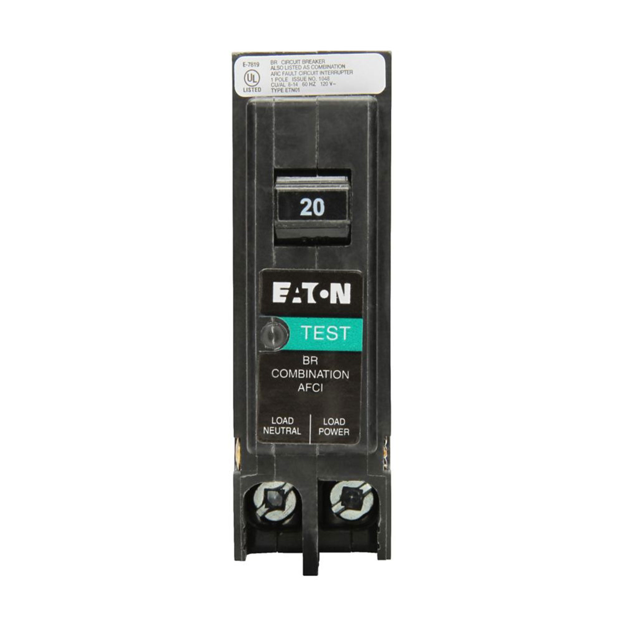 Eaton Circuit Breaker, AFCI, 15 Amp, Arc Fault Protection, Single Pole, Type BR - VMInnovations