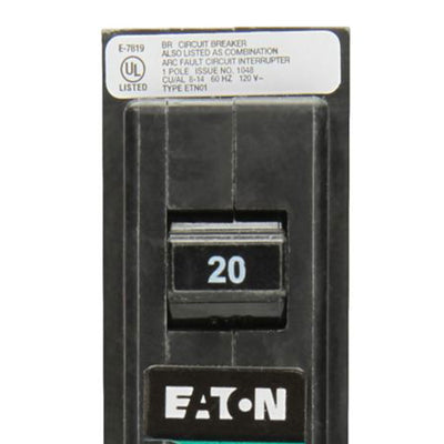 Eaton Circuit Breaker, AFCI, 15 Amp, Arc Fault Protection, Single Pole, Type BR - VMInnovations