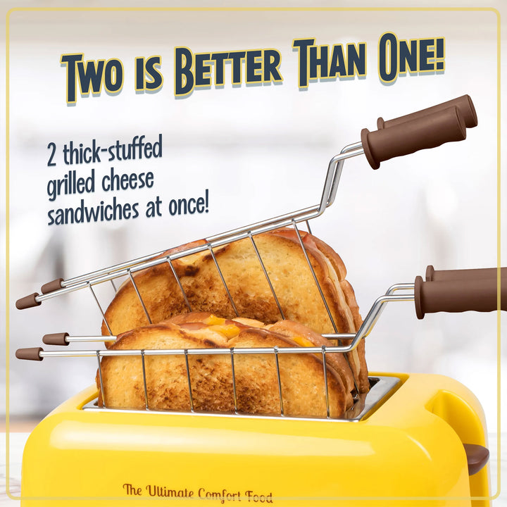 Nostalgia Easy Clean Grilled Cheese Sandwich Toaster w/2 Toasting Baskets (Used) - VMInnovations