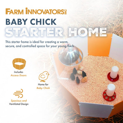 Farm Innovators Baby Chick Starter Home for Lawn and Poultry Habitat Supplies