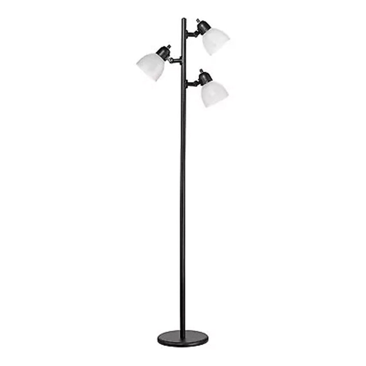 Globe Electric 63 Inch Floor Lamp w/3 Rotating LED Spotlights, Black (Open Box)