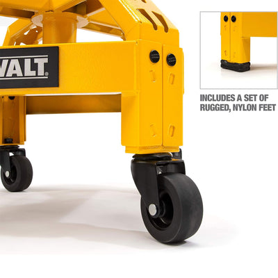 Dewalt 2 Pack Adjustable Shop Stool Heavy-Duty Padded Rolling Chair with Storage - VMInnovations