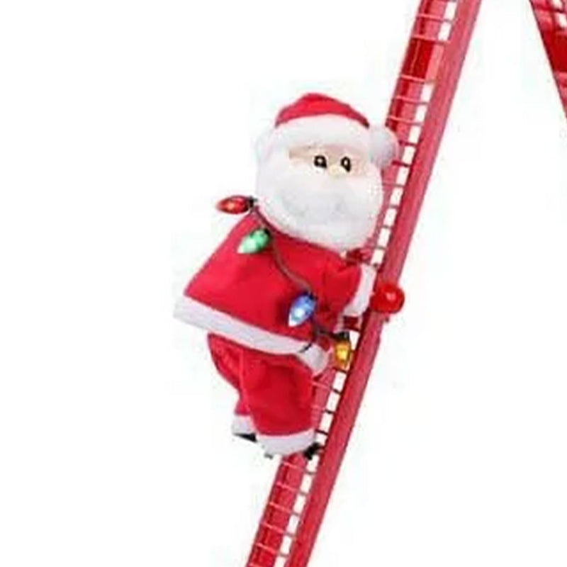 Mr. Christmas Animated Musical Climbing Santa Christmas Decoration, 17 Inches