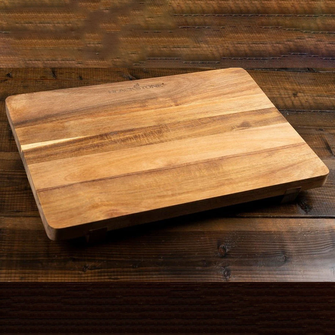 Blackstone Acacia Wood Griddle Cutting Board with Feet, Large, 17x12 Inch (Used) - VMInnovations