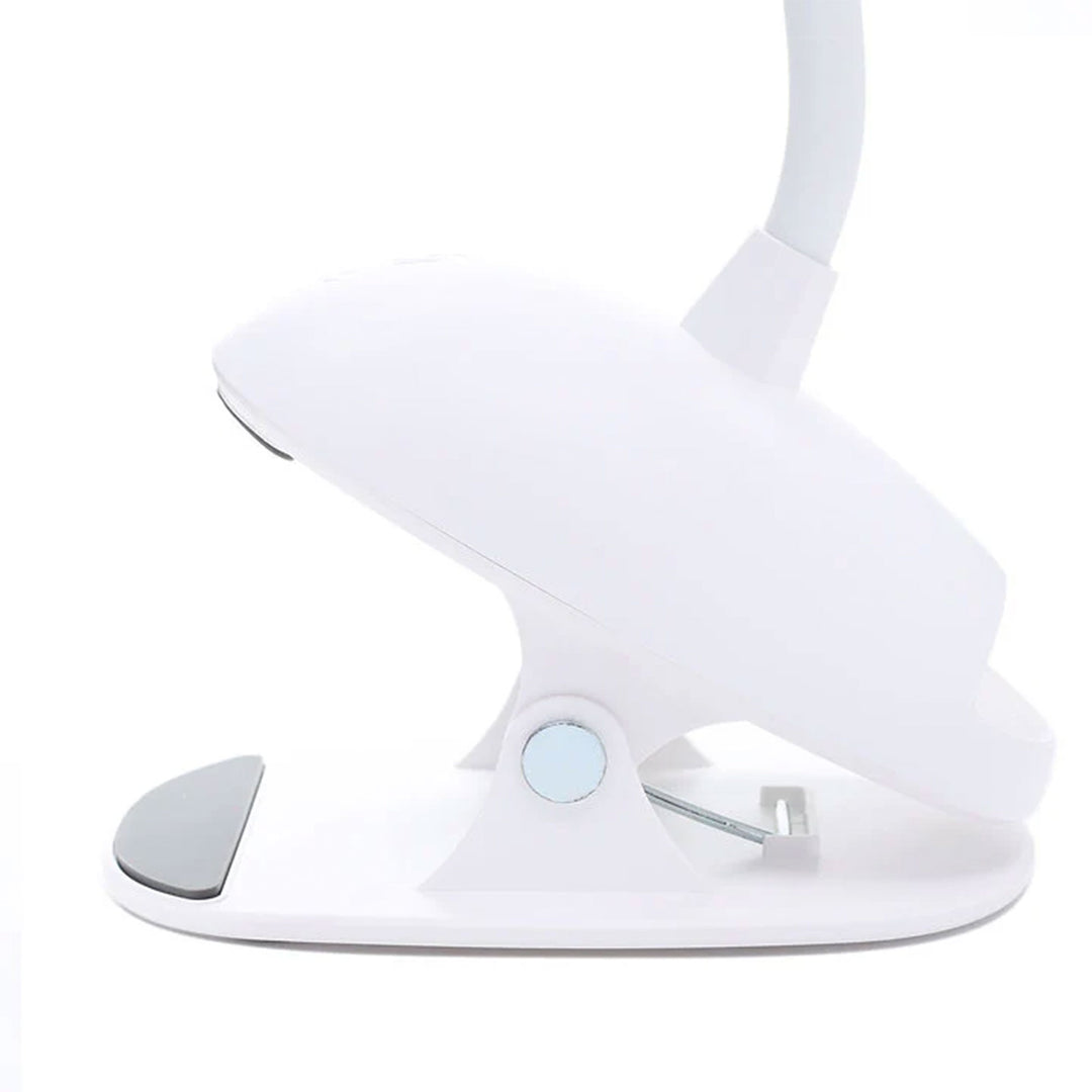 O2COOL Rechargeable Clip Fan, 4 Inch Blade, 3 Speeds, USB Cable, White(Open Box)