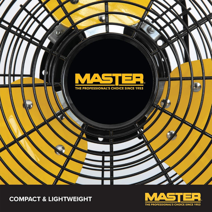 Master High Velocity Portable Metal Floor Fan, 20 Inch, Black/Yellow (Used)