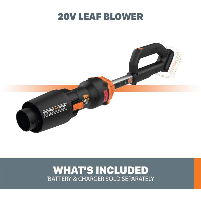 Worx Nitro LeafJet Cordless Leaf Blower with Battery and Charger for Lawn Care