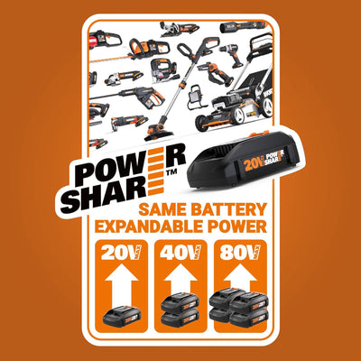 Worx Nitro LeafJet Cordless Leaf Blower with Battery and Charger for Lawn Care