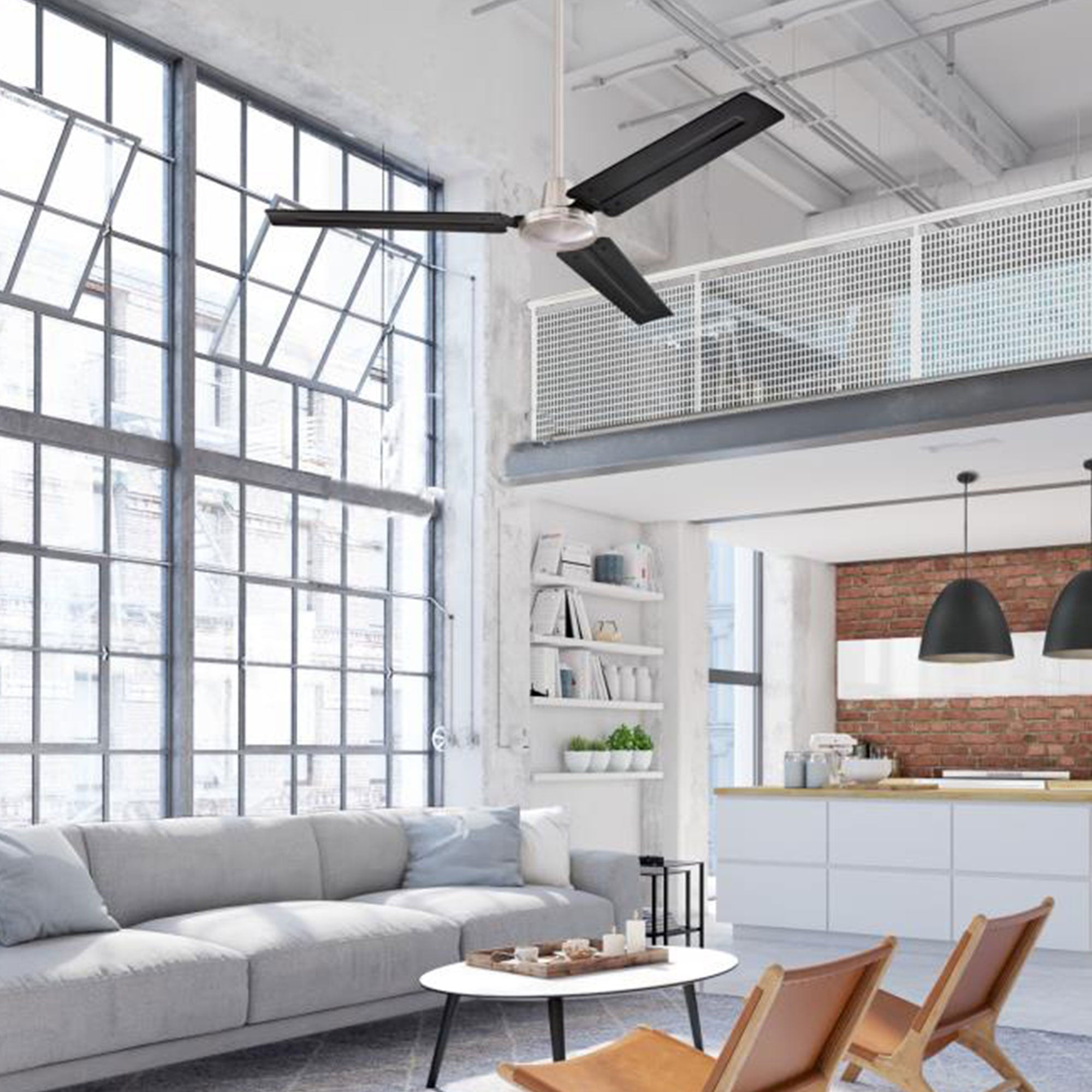 Westinghouse 2 Pack Jax 56 Inch Industrial Ceiling Fan for Rooms up to 400 Sq Ft