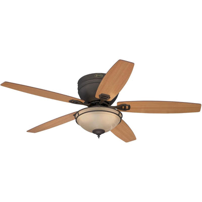 Westinghouse Carolina Industrial Ceiling Fan LED Light Fixture, 52 Inch, Bronze