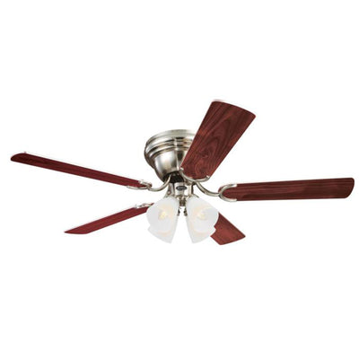 Westinghouse Contempra IV 52 Inch Indoor Ceiling Fan with Light, Brushed Nickel