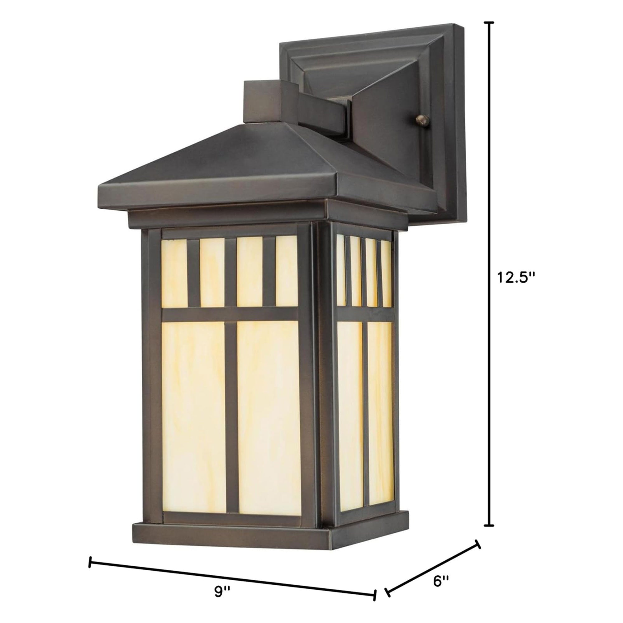 Westinghouse 2 Pack Burnham Single Light Exterior Wall Lantern & Honey Art Glass